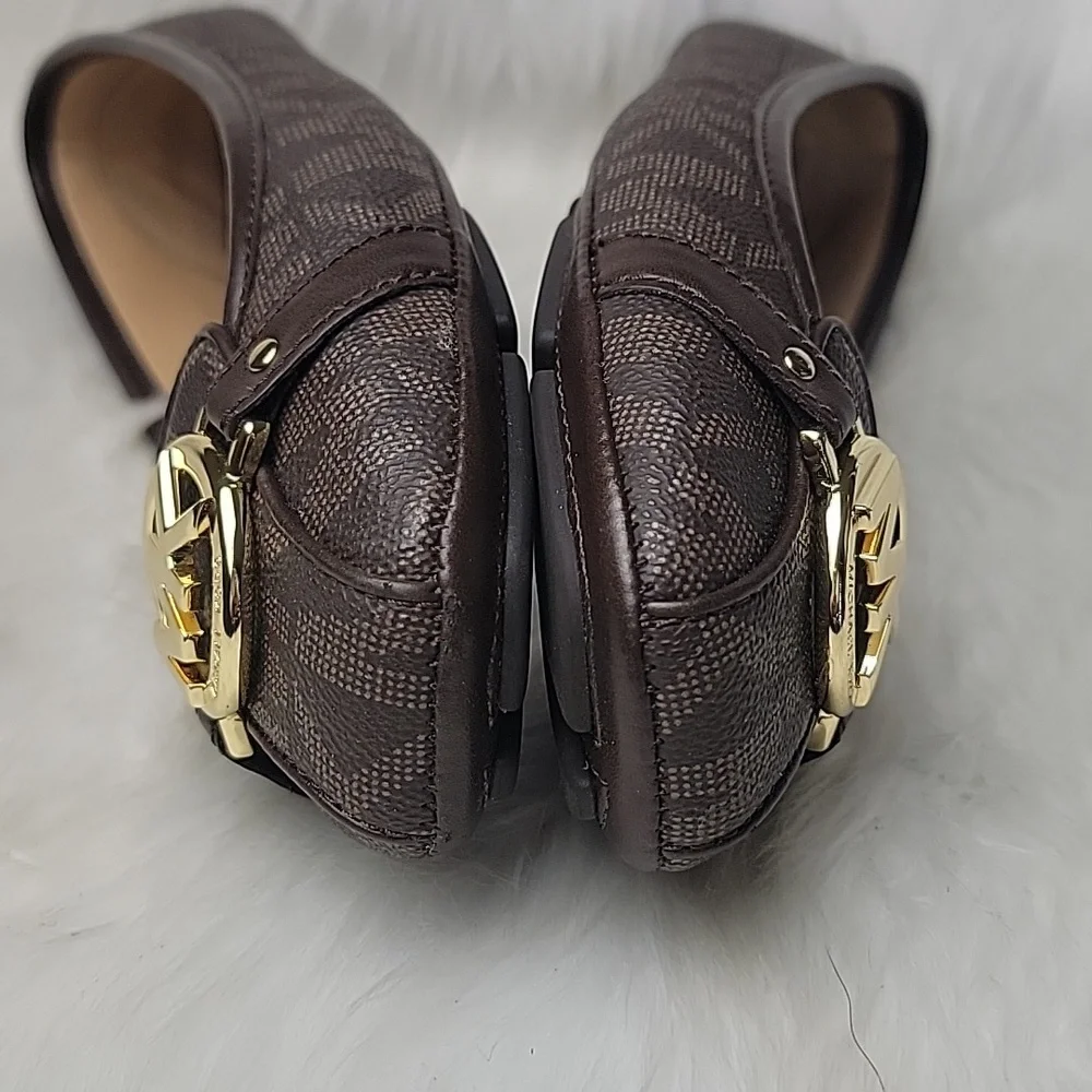 MICHAEL KORS Fulton Signature MK Monogram Logo Moccasin Designer Loafer Flats 9 - Picture 7 of 10